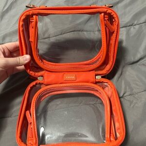 Calpak Vibrant Orange Clear Organizer
